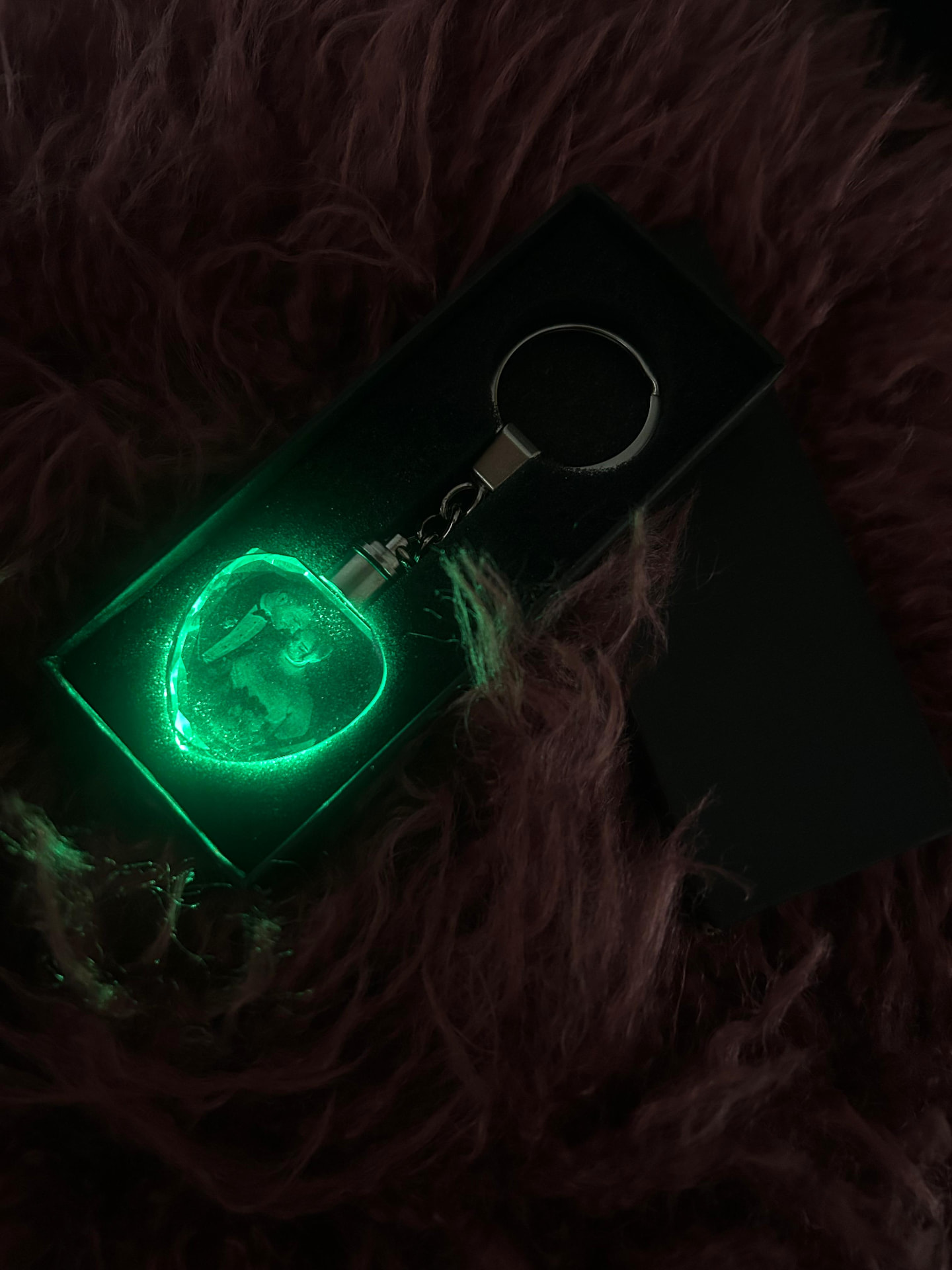 3D inner-engraved K9 crystal keepsake with LED base