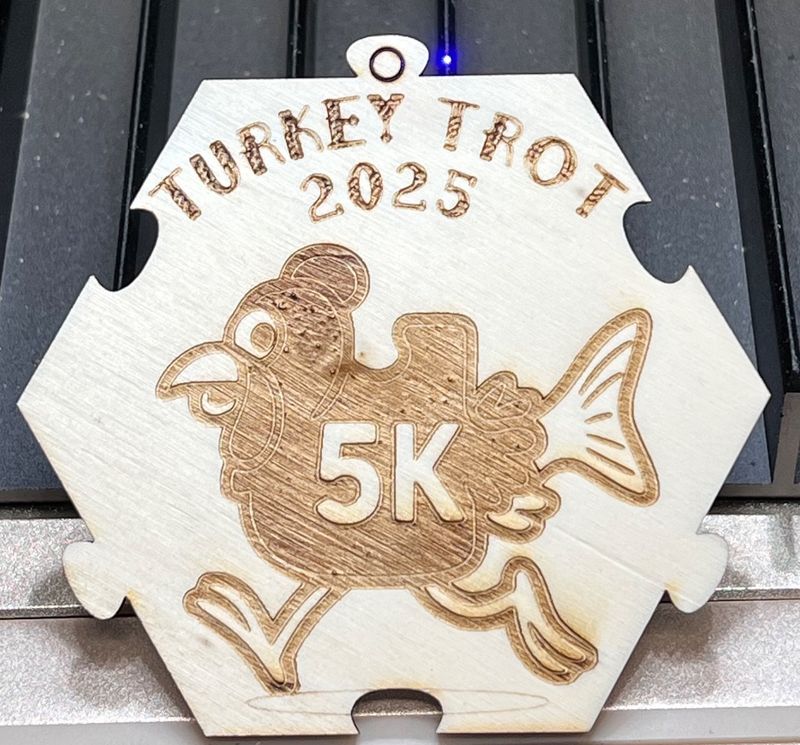 Laser cut wood keepsake ornament